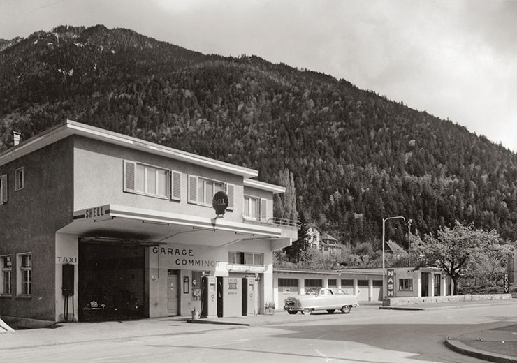 Die Auto-Werkstatt an der Masanserstrasse (ca. 1938)