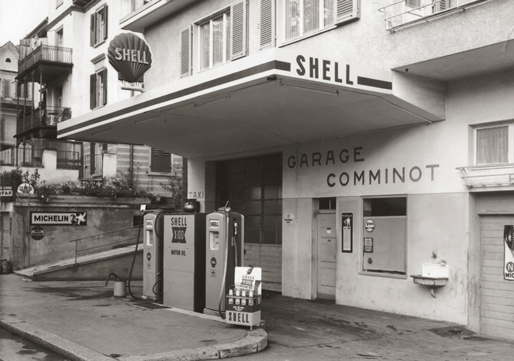 Die Tankstelle an der Masanserstrasse (ca. 1938)